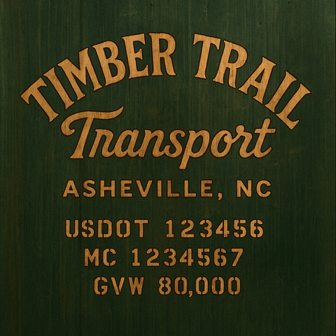 Custom Truck Door Lettering Sticker Decal Signs With Company Name, Location, USDOT, MC, CA, KYU, GVW & More | Create Your Own USDOT Truck Door Sign