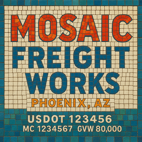 Custom Truck Door Lettering Sticker Decal Signs With Company Name, Location, USDOT, MC, CA, KYU, GVW & More | Create Your Own USDOT Truck Door Sign