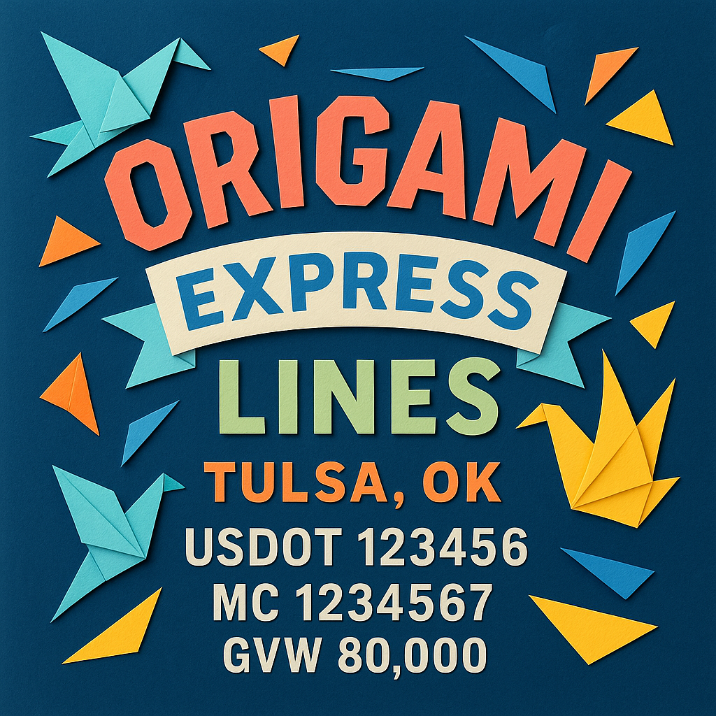 Custom Truck Door Lettering Sticker Decal Signs With Company Name, Location, USDOT, MC, CA, KYU, GVW & More | Create Your Own USDOT Truck Door Sign