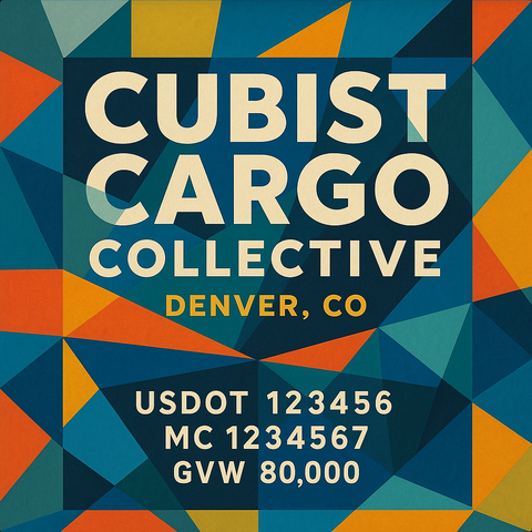 Custom Truck Door Lettering Sticker Decal Signs With Company Name, Location, USDOT, MC, CA, KYU, GVW & More | Create Your Own USDOT Truck Door Sign