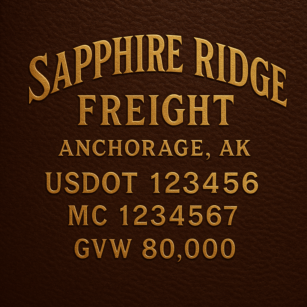 Custom Truck Door Lettering Sticker Decal Signs With Company Name, Location, USDOT, MC, CA, KYU, GVW & More | Create Your Own USDOT Truck Door Sign