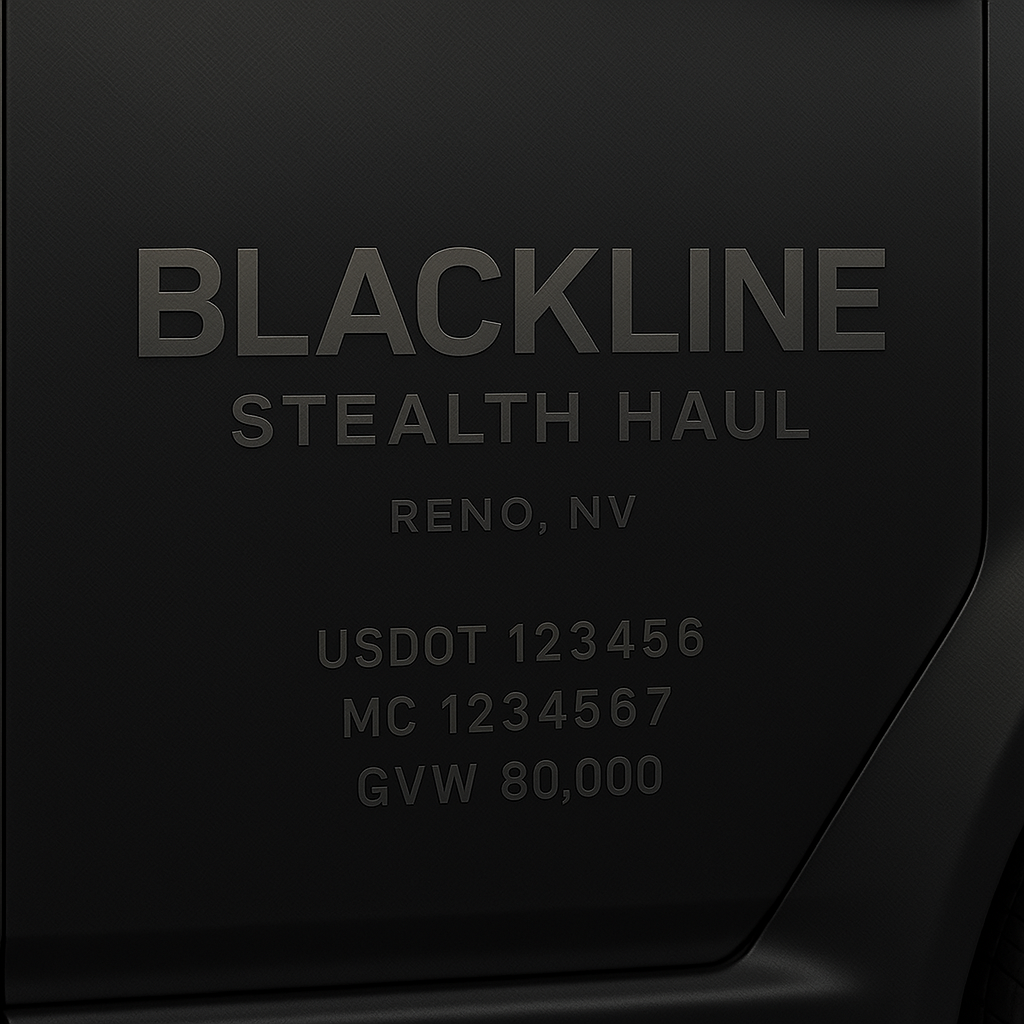 Custom Truck Door Lettering Sticker Decal Signs With Company Name, Location, USDOT, MC, CA, KYU, GVW & More | Create Your Own USDOT Truck Door Sign