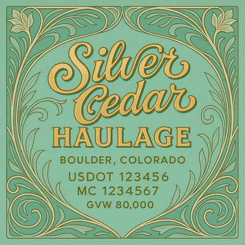 Custom Truck Door Lettering Sticker Decal Signs With Company Name, Location, USDOT, MC, CA, KYU, GVW & More | Create Your Own USDOT Truck Door Sign