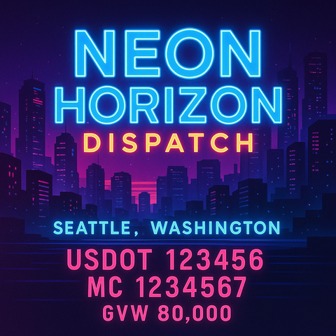 Custom Truck Door Lettering Sticker Decal Signs With Company Name, Location, USDOT, MC, CA, KYU, GVW & More | Create Your Own USDOT Truck Door Sign