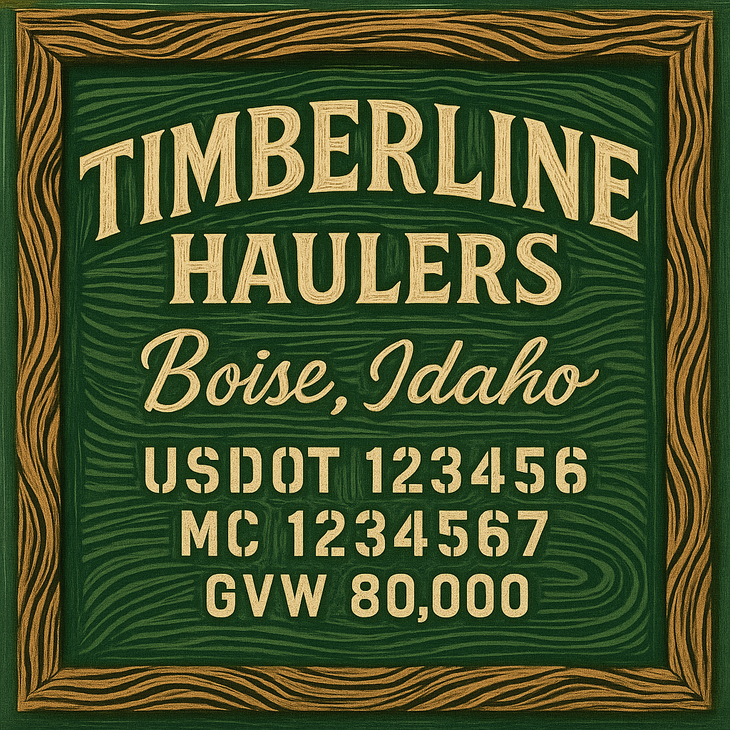 Custom Truck Door Lettering Sticker Decal Signs With Company Name, Location, USDOT, MC, CA, KYU, GVW & More | Create Your Own USDOT Truck Door Sign