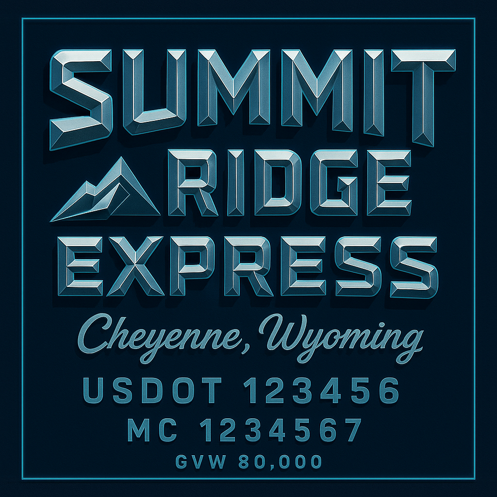 Custom Truck Door Lettering Sticker Decal Signs With Company Name, Location, USDOT, MC, CA, KYU, GVW & More | Create Your Own USDOT Truck Door Sign