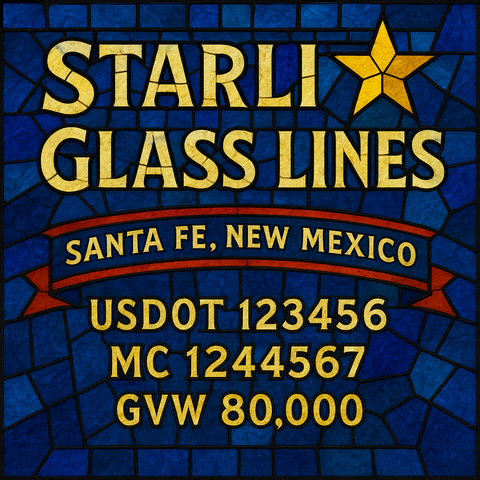 Custom Truck Door Lettering Sticker Decal Signs With Company Name, Location, USDOT, MC, CA, KYU, GVW & More | Create Your Own USDOT Truck Door Sign