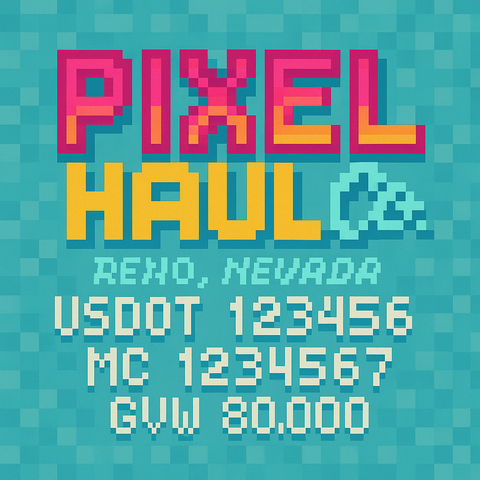 Custom Truck Door Lettering Sticker Decal Signs With Company Name, Location, USDOT, MC, CA, KYU, GVW & More | Create Your Own USDOT Truck Door Sign