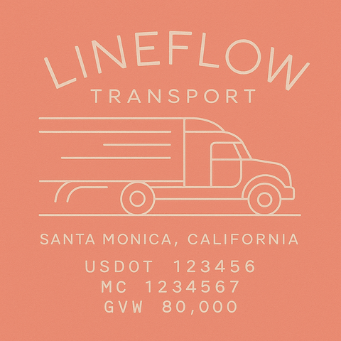 Custom Truck Door Lettering Sticker Decal Signs With Company Name, Location, USDOT, MC, CA, KYU, GVW & More | Create Your Own USDOT Truck Door Sign