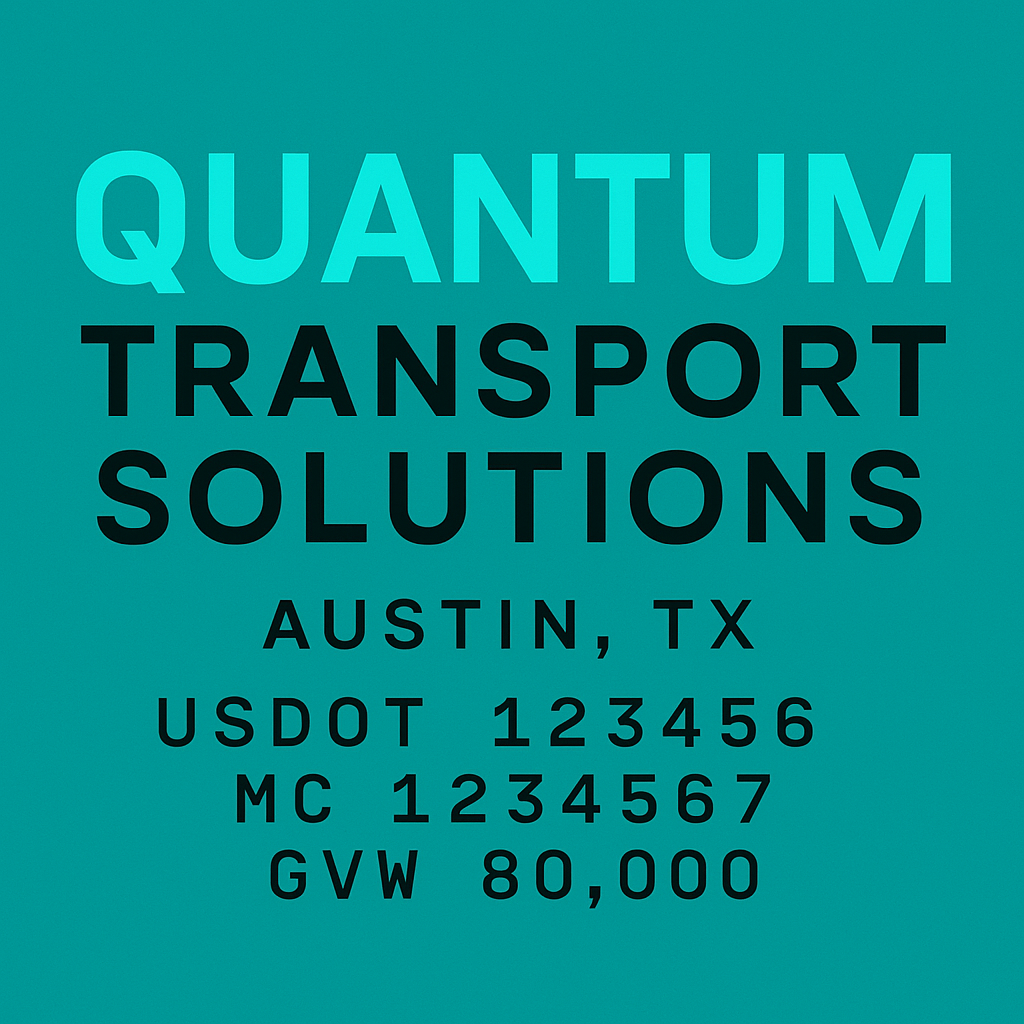 Custom Truck Door Lettering Sticker Decal Signs With Company Name, Location, USDOT, MC, CA, KYU, GVW & More | Create Your Own USDOT Truck Door Sign