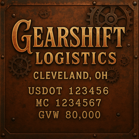 Custom Truck Door Lettering Sticker Decal Signs With Company Name, Location, USDOT, MC, CA, KYU, GVW & More | Create Your Own USDOT Truck Door Sign