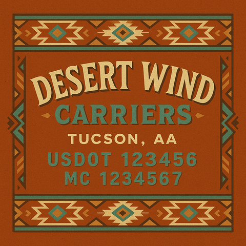 Custom Truck Door Lettering Sticker Decal Signs With Company Name, Location, USDOT, MC, CA, KYU, GVW & More | Create Your Own USDOT Truck Door Sign