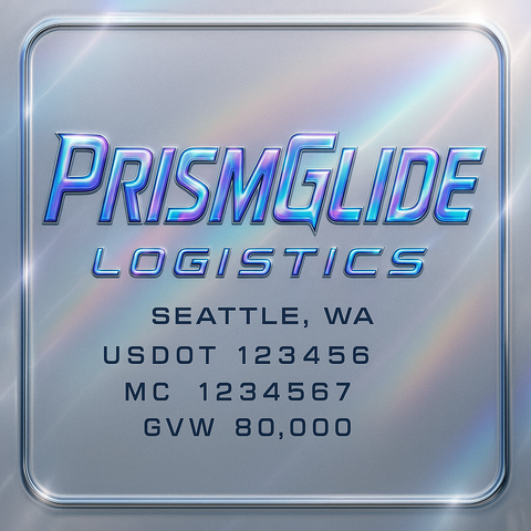 Custom Truck Door Lettering Sticker Decal Signs With Company Name, Location, USDOT, MC, CA, KYU, GVW & More | Create Your Own USDOT Truck Door Sign