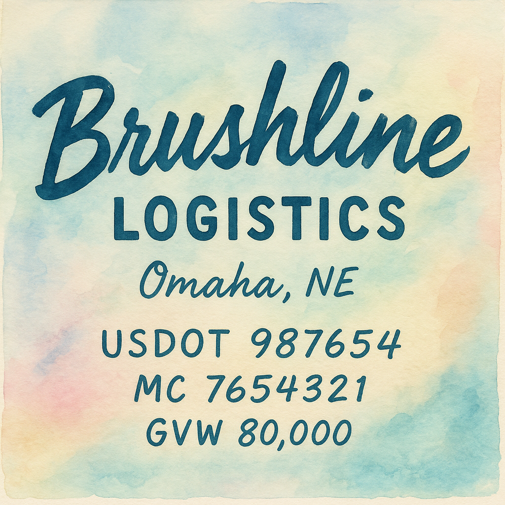 Custom Truck Door Lettering Sticker Decal Signs With Company Name, Location, USDOT, MC, CA, KYU, GVW & More | Create Your Own USDOT Truck Door Sign