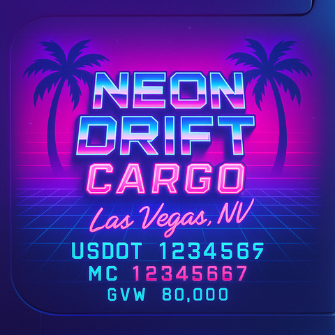 Custom Truck Door Lettering Sticker Decal Signs With Company Name, Location, USDOT, MC, CA, KYU, GVW & More | Create Your Own USDOT Truck Door Sign