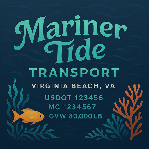 Custom Truck Door Lettering Sticker Decal Signs With Company Name, Location, USDOT, MC, CA, KYU, GVW & More | Create Your Own USDOT Truck Door Sign