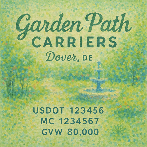 Custom Truck Door Lettering Sticker Decal Signs With Company Name, Location, USDOT, MC, CA, KYU, GVW & More | Create Your Own USDOT Truck Door Sign