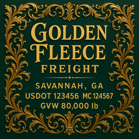 Custom Truck Door Lettering Sticker Decal Signs With Company Name, Location, USDOT, MC, CA, KYU, GVW & More | Create Your Own USDOT Truck Door Sign