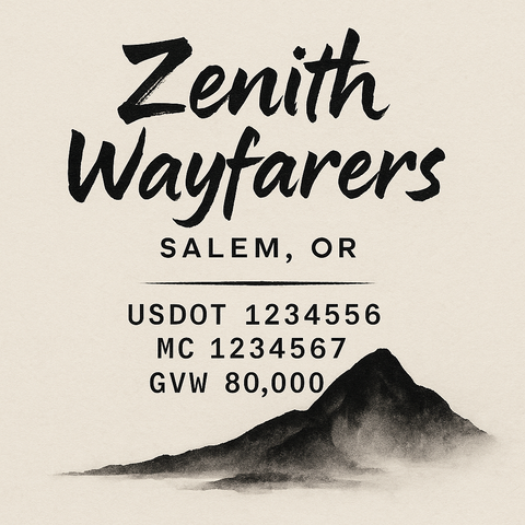 Custom Truck Door Lettering Sticker Decal Signs With Company Name, Location, USDOT, MC, CA, KYU, GVW & More | Create Your Own USDOT Truck Door Sign