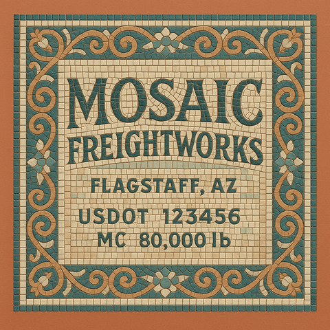 Custom Truck Door Lettering Sticker Decal Signs With Company Name, Location, USDOT, MC, CA, KYU, GVW & More | Create Your Own USDOT Truck Door Sign