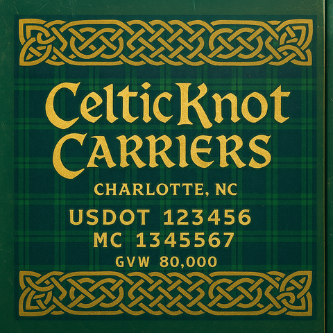 Custom Truck Door Lettering Sticker Decal Signs With Company Name, Location, USDOT, MC, CA, KYU, GVW & More | Create Your Own USDOT Truck Door Sign