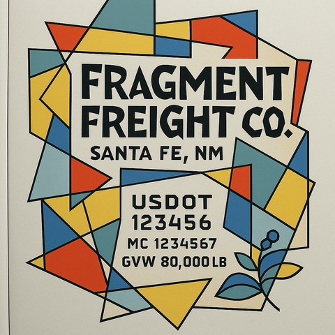 Custom Truck Door Lettering Sticker Decal Signs With Company Name, Location, USDOT, MC, CA, KYU, GVW & More | Create Your Own USDOT Truck Door Sign