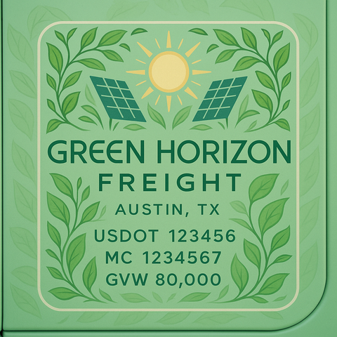 Custom Truck Door Lettering Sticker Decal Signs With Company Name, Location, USDOT, MC, CA, KYU, GVW & More | Create Your Own USDOT Truck Door Sign