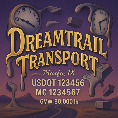 Custom Truck Door Lettering Sticker Decal Signs With Company Name, Location, USDOT, MC, CA, KYU, GVW & More | Create Your Own USDOT Truck Door Sign