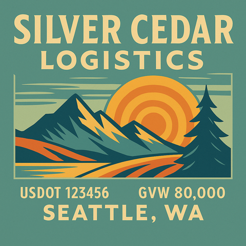 Custom Truck Door Lettering Sticker Decal Signs With Company Name, Location, USDOT, MC, CA, KYU, GVW & More | Create Your Own USDOT Truck Door Sign