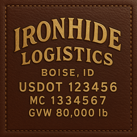 Custom Truck Door Lettering Sticker Decal Signs With Company Name, Location, USDOT, MC, CA, KYU, GVW & More | Create Your Own USDOT Truck Door Sign