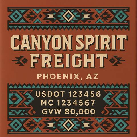 Custom Truck Door Lettering Sticker Decal Signs With Company Name, Location, USDOT, MC, CA, KYU, GVW & More | Create Your Own USDOT Truck Door Sign