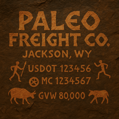 Custom Truck Door Lettering Sticker Decal Signs With Company Name, Location, USDOT, MC, CA, KYU, GVW & More | Create Your Own USDOT Truck Door Sign