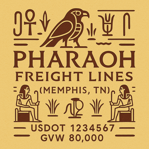 Custom Truck Door Lettering Sticker Decal Signs With Company Name, Location, USDOT, MC, CA, KYU, GVW & More | Create Your Own USDOT Truck Door Sign