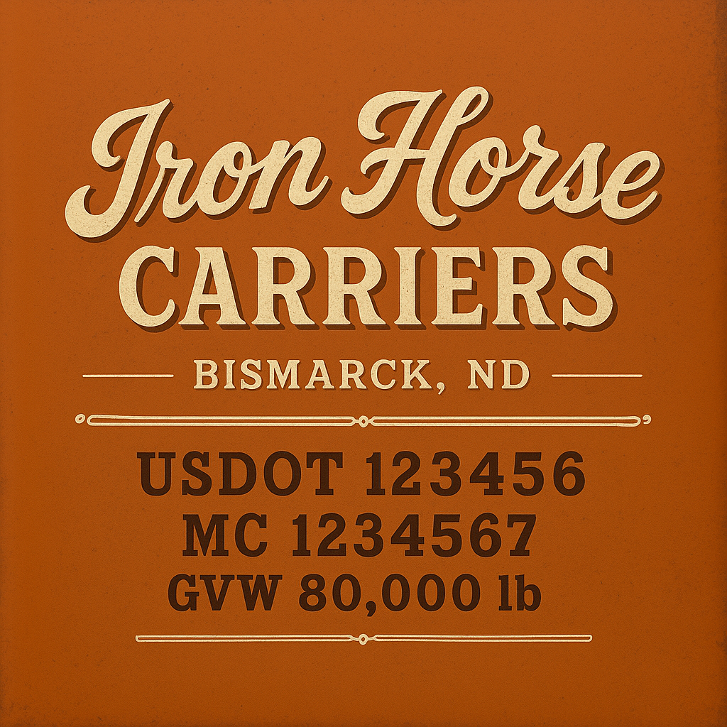 Custom Truck Door Lettering Sticker Decal Signs With Company Name, Location, USDOT, MC, CA, KYU, GVW & More | Create Your Own USDOT Truck Door Sign