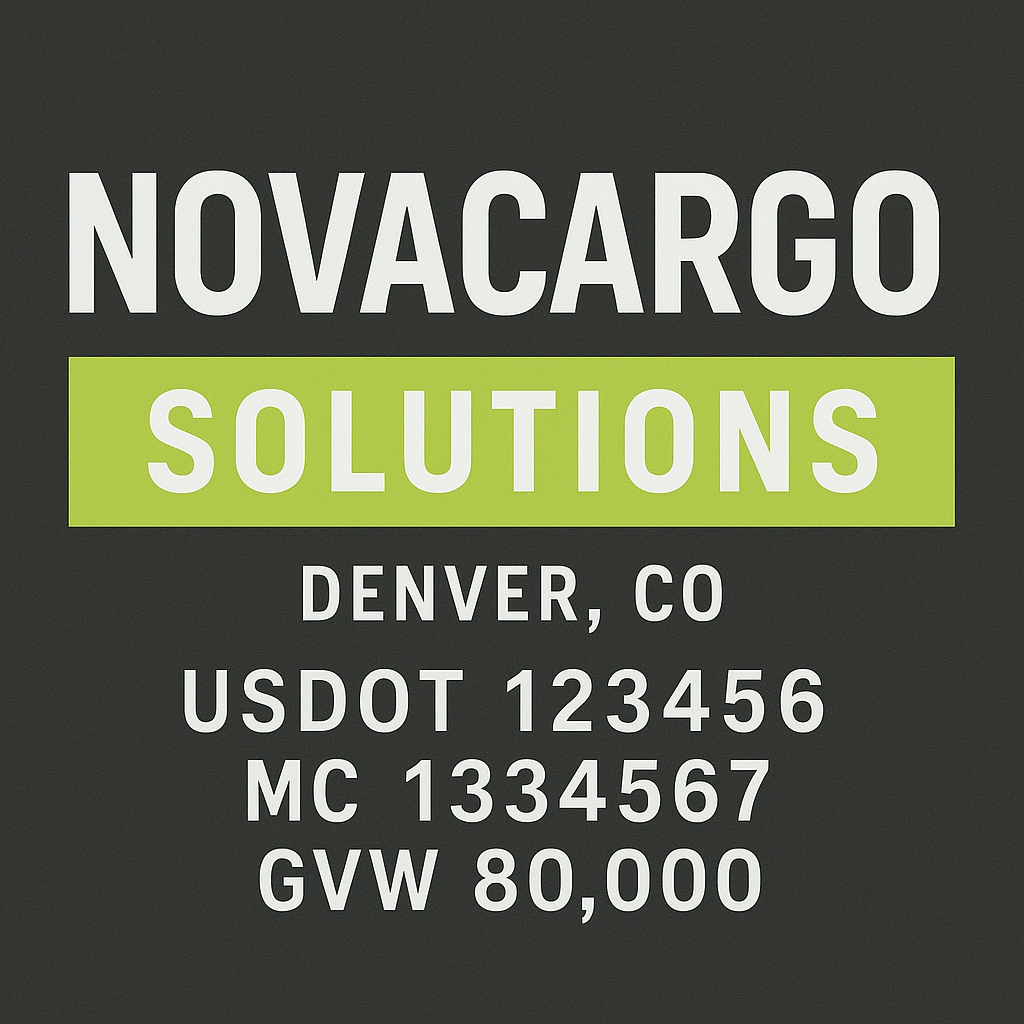 Custom Truck Door Lettering Sticker Decal Signs With Company Name, Location, USDOT, MC, CA, KYU, GVW & More | Create Your Own USDOT Truck Door Sign