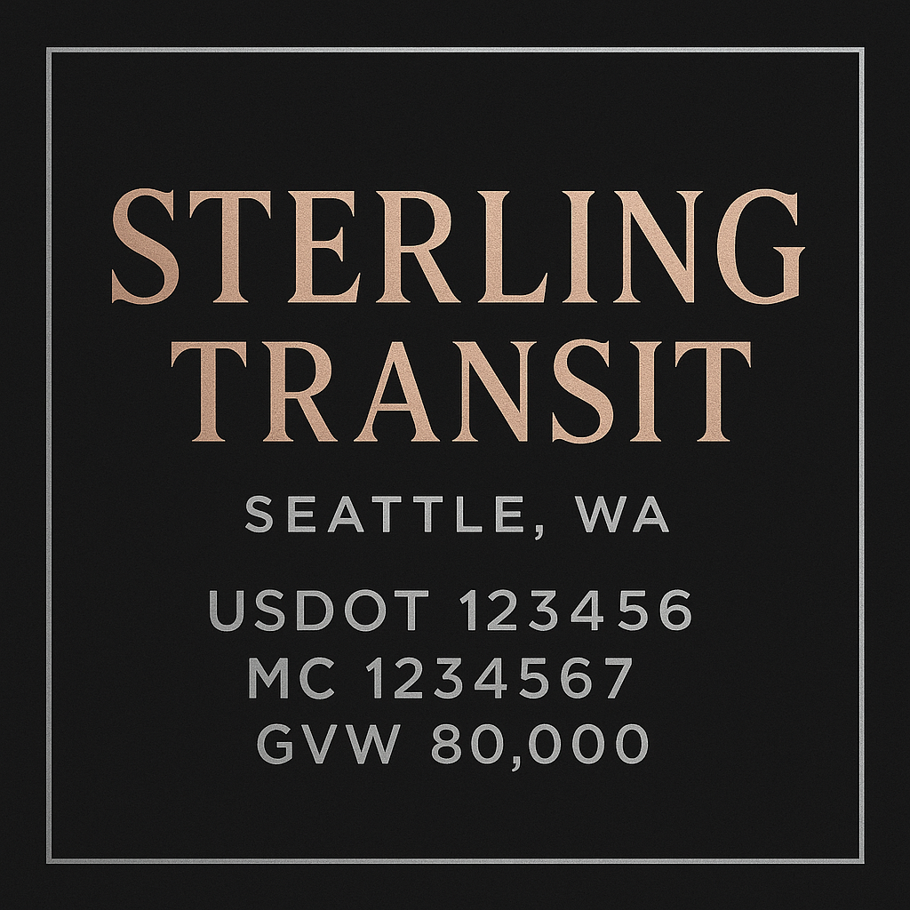 Custom Truck Door Lettering Sticker Decal Signs With Company Name, Location, USDOT, MC, CA, KYU, GVW & More | Create Your Own USDOT Truck Door Sign