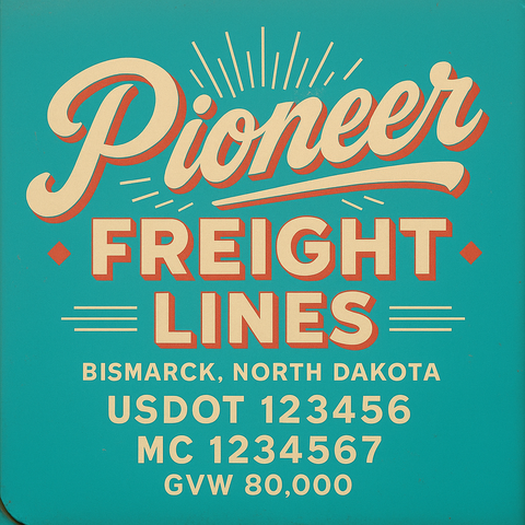 Custom Truck Door Lettering Sticker Decal Signs With Company Name, Location, USDOT, MC, CA, KYU, GVW & More | Create Your Own USDOT Truck Door Sign