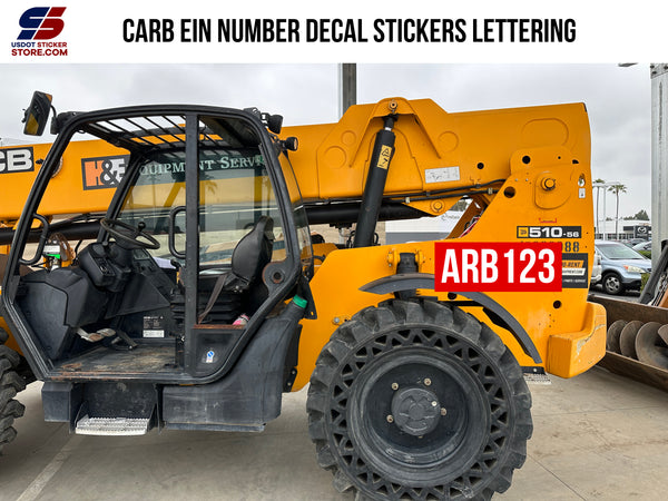 carb ein arb off road vehicle label decal sticker