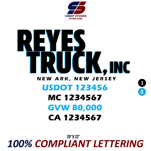 Company Name Truck Door Decal