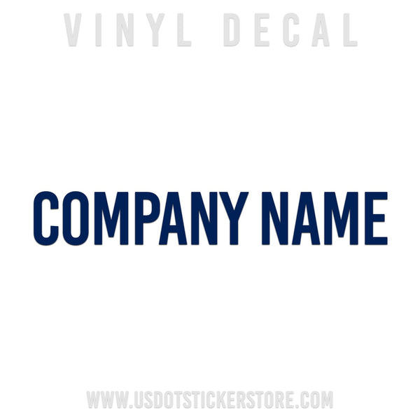 company name decal 