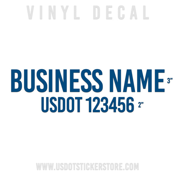 Company Name Truck Decal (USDOT), (Pair)