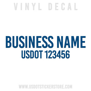 business name decal with usdot number