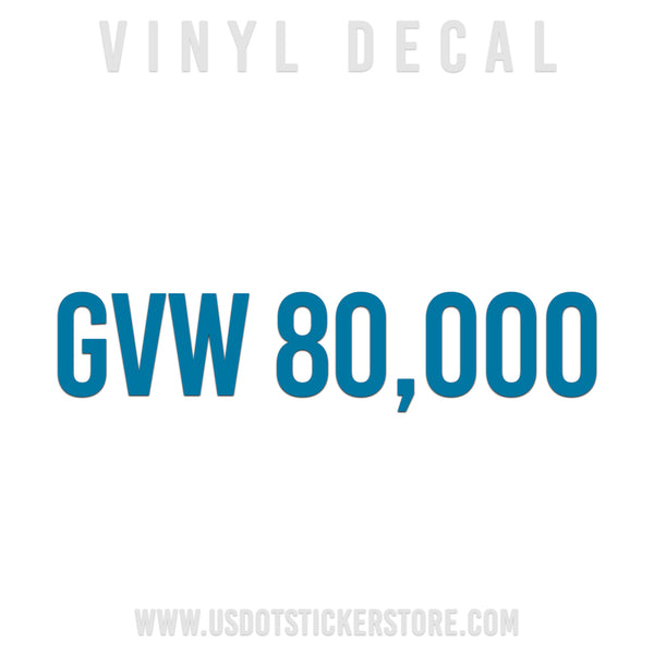 gvw number decal for semi trucks