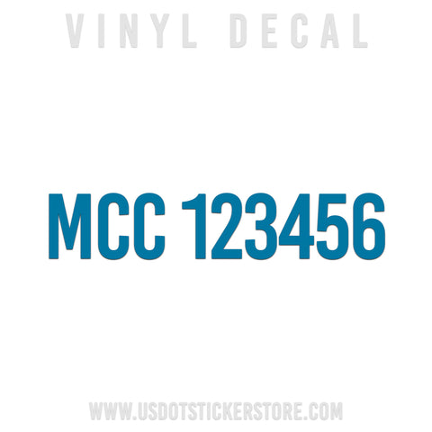 mcc number decal