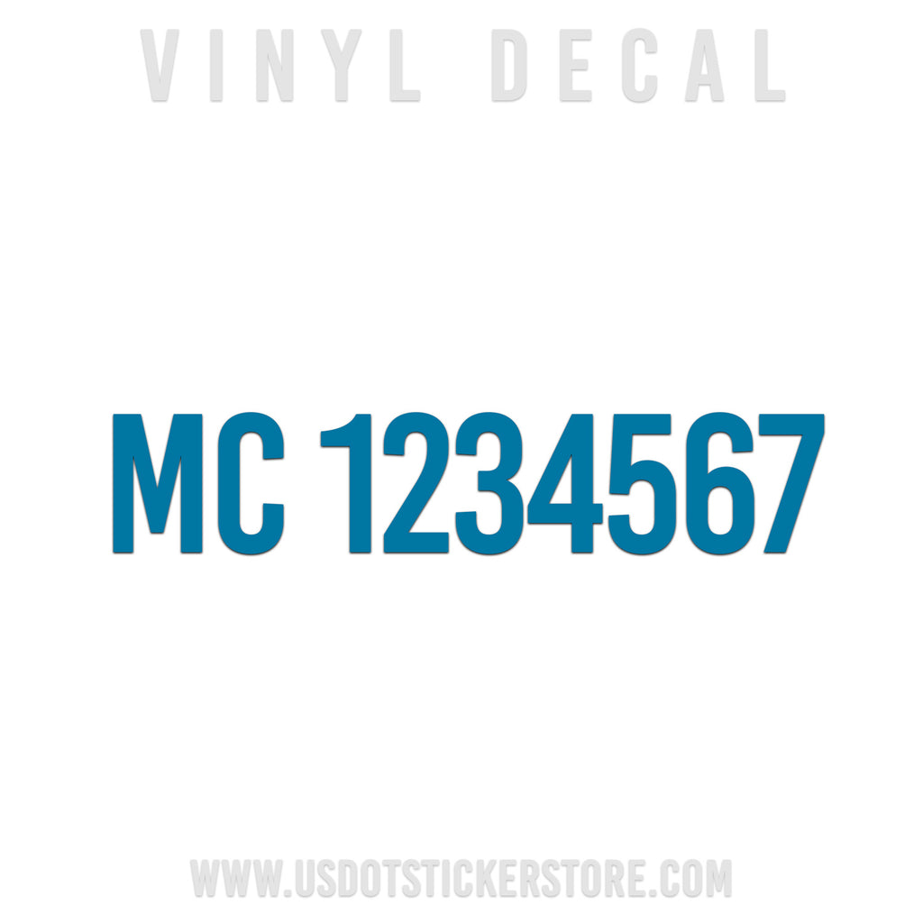Mcstate Sticker MC Number Truck Decal, (Set of 2) – USDOT Sticker Store