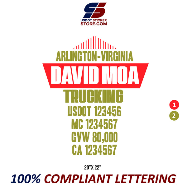 Company Name Truck Door Decal