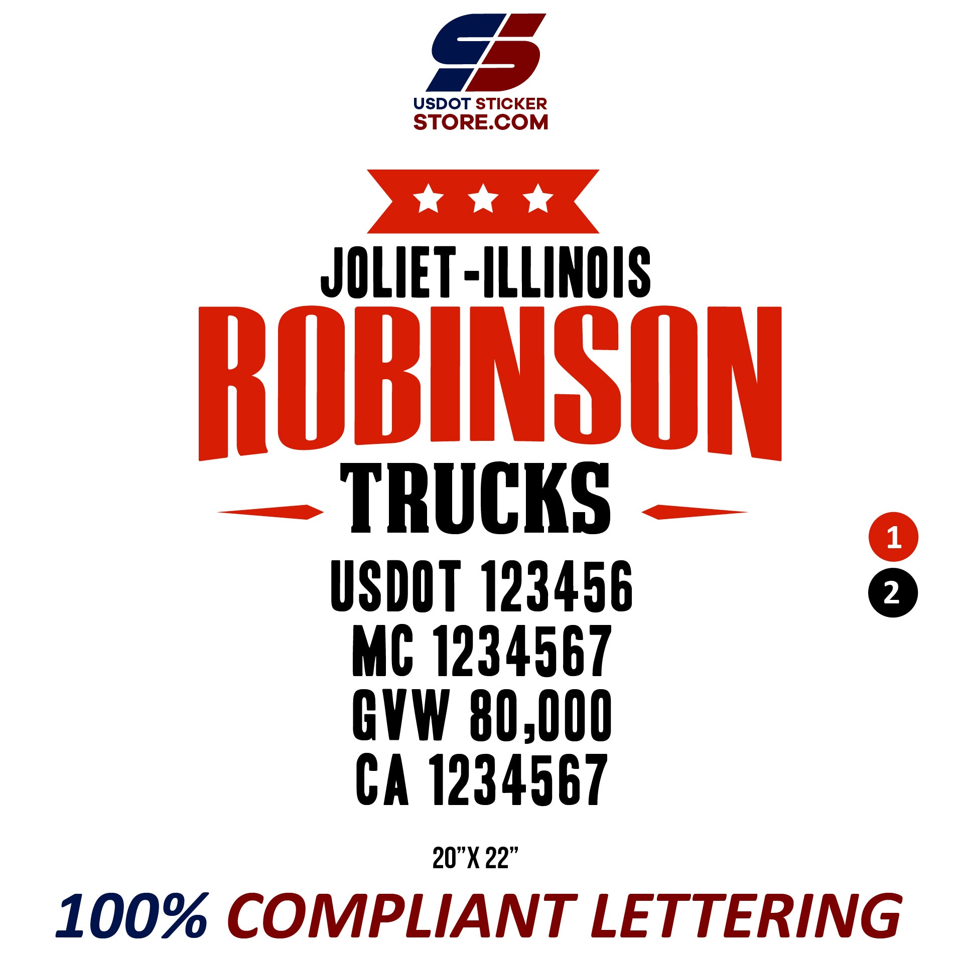 Company Name Truck Door Decal