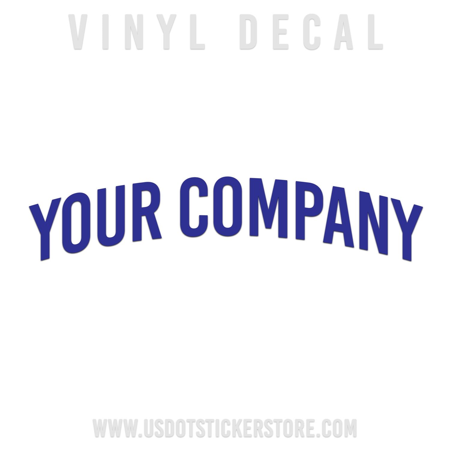 arched company name truck decal