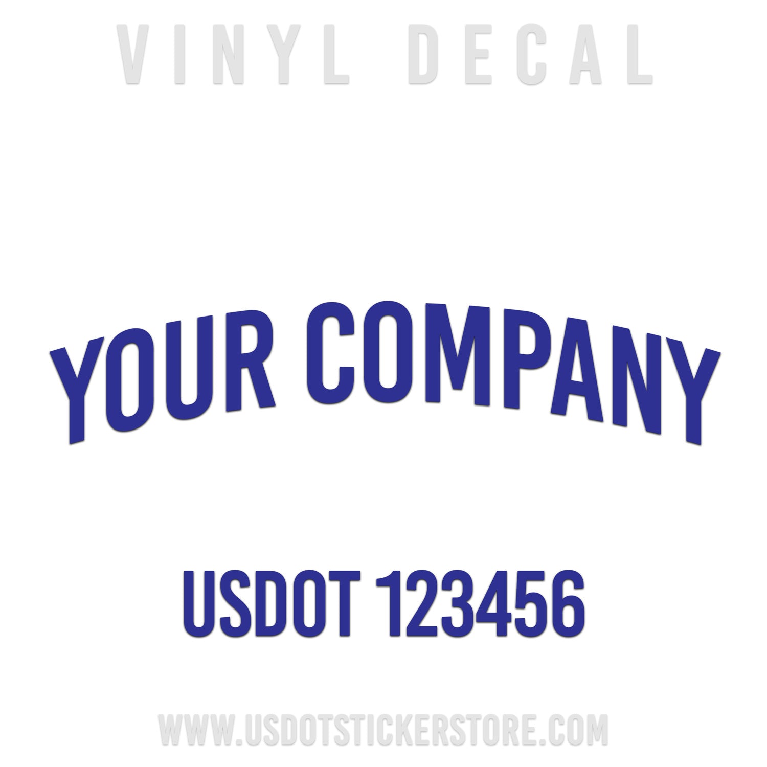 company name decal with usdot numbers