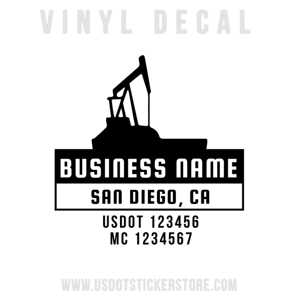 truck door decal usdot mc, oil